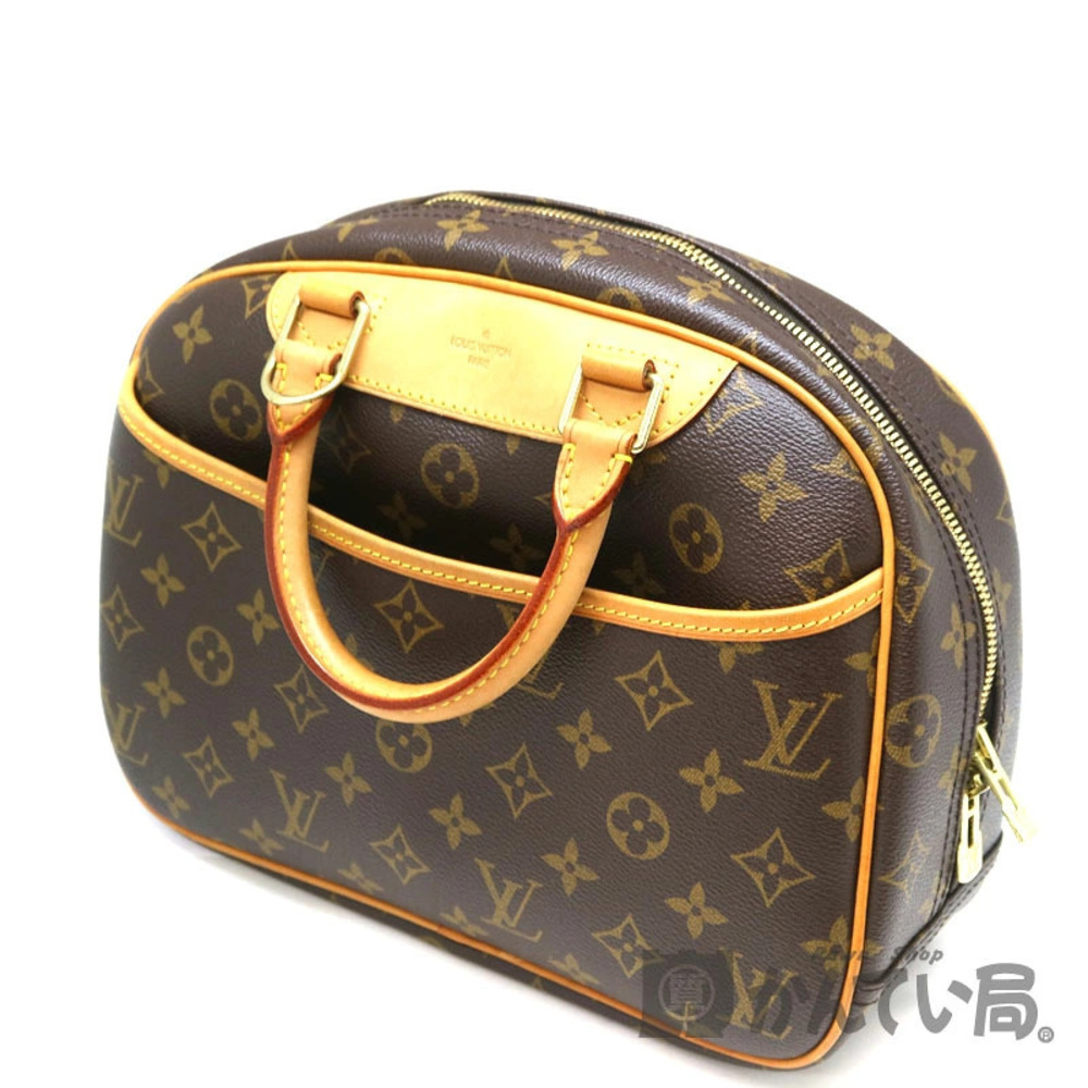 LOUIS VUITTON Trouville Handbag Monogram Canvas Brown